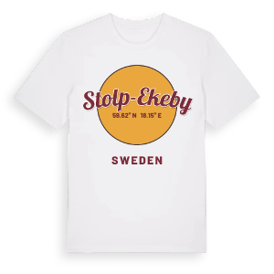 Stolp-Ekeby cirkel t-shirt – ekologisk bomull t-shirt från Pinshirt