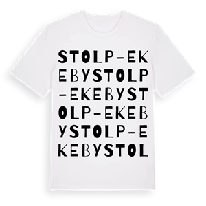 Stolp-Ekeby ordlek t-shirt – ekologisk bomull t-shirt från Pinshirt