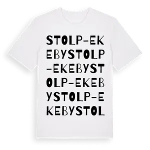 Stolp-Ekeby ordlek t-shirt – ekologisk bomull t-shirt från Pinshirt