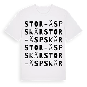 Stor-Äspskär ordlek t-shirt – ekologisk bomull t-shirt från Pinshirt