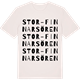 Vintage White t-shirt med Stor-Finnarsören ordlek t-shirt
