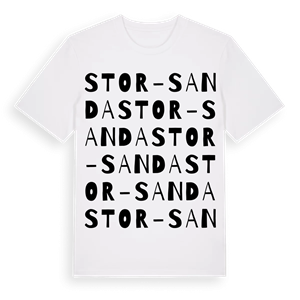 Stor-Sanda ordlek t-shirt – ekologisk bomull t-shirt från Pinshirt