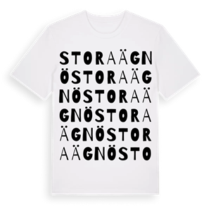 Stora Ägnö ordlek t-shirt – ekologisk bomull t-shirt från Pinshirt