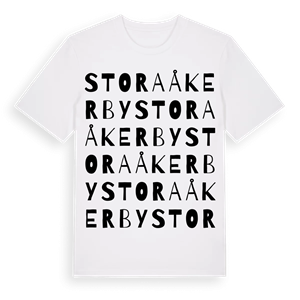 Stora Åkerby ordlek t-shirt – ekologisk bomull t-shirt från Pinshirt