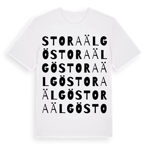 Stora Älgö ordlek t-shirt – ekologisk bomull t-shirt från Pinshirt