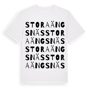 Stora Ängsnäs ordlek t-shirt – ekologisk bomull t-shirt från Pinshirt
