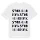 White t-shirt med Stora Barnvik ordlek t-shirt