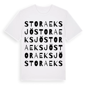 Stora Eksjö ordlek t-shirt – ekologisk bomull t-shirt från Pinshirt