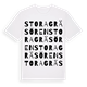White t-shirt med Stora Gräsören ordlek t-shirt
