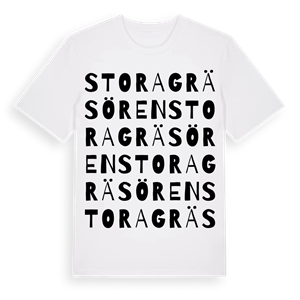 Stora Gräsören ordlek t-shirt – ekologisk bomull t-shirt från Pinshirt