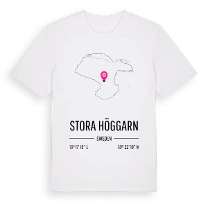 Stora Höggarn karta t-shirt – ekologisk bomull t-shirt från Pinshirt