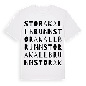Stora Kallbrunn ordlek t-shirt – ekologisk bomull t-shirt från Pinshirt
