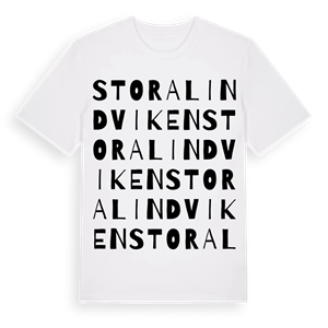 Stora Lindviken ordlek t-shirt – ekologisk bomull t-shirt från Pinshirt
