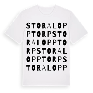 Stora Lopptorp ordlek t-shirt – ekologisk bomull t-shirt från Pinshirt