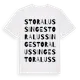 White t-shirt med Stora Lussinge ordlek t-shirt