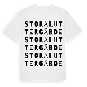 Stora Luttergärde ordlek t-shirt – ekologisk bomull t-shirt från Pinshirt