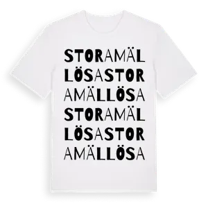 Stora Mällösa ordlek t-shirt – ekologisk bomull t-shirt från Pinshirt