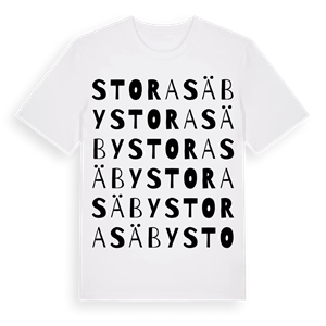 Stora Säby ordlek t-shirt – ekologisk bomull t-shirt från Pinshirt