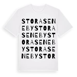 Stora Seneby ordlek t-shirt – ekologisk bomull t-shirt från Pinshirt