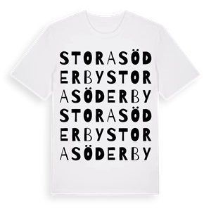 Stora Söderby ordlek t-shirt – ekologisk bomull t-shirt från Pinshirt