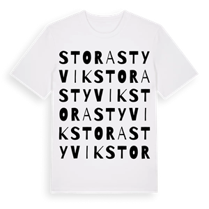 Stora Styvik ordlek t-shirt – ekologisk bomull t-shirt från Pinshirt