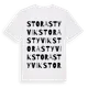 White t-shirt med Stora Styvik ordlek t-shirt