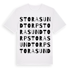 Stora Sundtorp ordlek t-shirt – ekologisk bomull t-shirt från Pinshirt