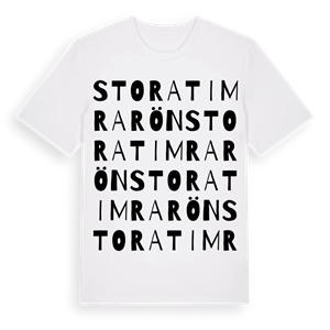 Stora Timrarön ordlek t-shirt – ekologisk bomull t-shirt från Pinshirt