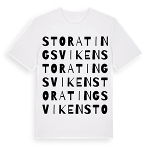 Stora Tingsviken ordlek t-shirt – ekologisk bomull t-shirt från Pinshirt