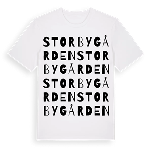 Storbygården ordlek t-shirt – ekologisk bomull t-shirt från Pinshirt