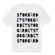White t-shirt med Storgärdet ordlek t-shirt