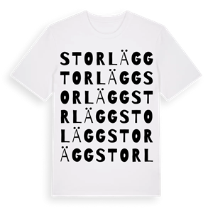 Storlägg ordlek t-shirt – ekologisk bomull t-shirt från Pinshirt