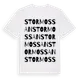 White t-shirt med Stormossan ordlek t-shirt