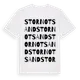 White t-shirt med Stornotsand ordlek t-shirt