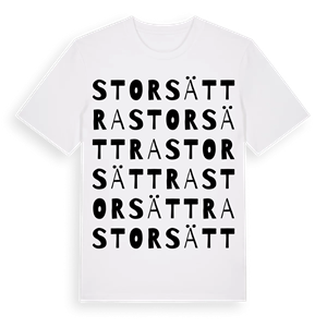 Storsättra ordlek t-shirt – ekologisk bomull t-shirt från Pinshirt