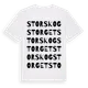 White t-shirt med Storskogstorget ordlek t-shirt
