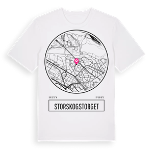 Storskogstorget t-shirt – ekologisk bomull t-shirt från Pinshirt