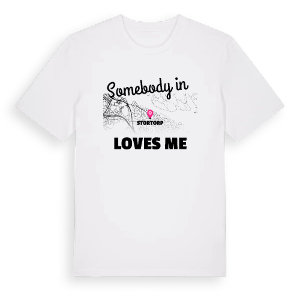 Någon i Stortorp älskar mig t-shirt – ekologisk bomull t-shirt från Pinshirt