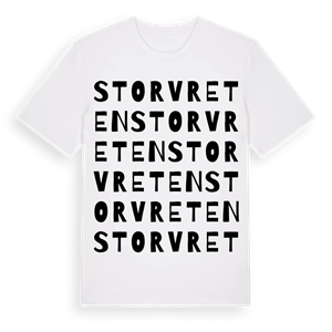 Storvreten ordlek t-shirt – ekologisk bomull t-shirt från Pinshirt