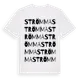 White t-shirt med Strömma ordlek t-shirt