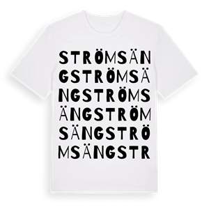 Strömsäng ordlek t-shirt – ekologisk bomull t-shirt från Pinshirt