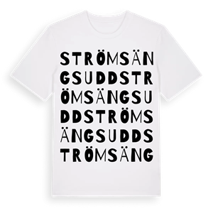 Strömsängsudd ordlek t-shirt – ekologisk bomull t-shirt från Pinshirt