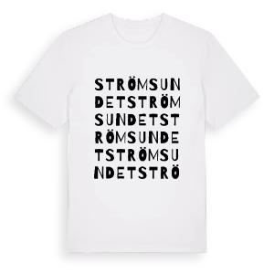 Strömsundet ordlek t-shirt – ekologisk bomull t-shirt från Pinshirt