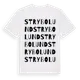 White t-shirt med Strybolund ordlek t-shirt