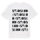 White t-shirt med Studsboda ordlek t-shirt