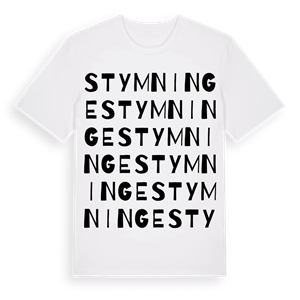 Stymninge ordlek t-shirt – ekologisk bomull t-shirt från Pinshirt