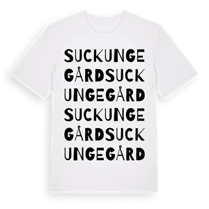 Suckunge gård ordlek t-shirt – ekologisk bomull t-shirt från Pinshirt