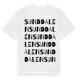 White t-shirt med Sunddalen ordlek t-shirt