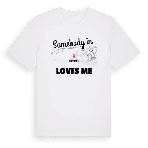 Någon i Sundet älskar mig t-shirt – ekologisk bomull t-shirt från Pinshirt