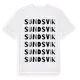 White t-shirt med Sundsvik ordlek t-shirt